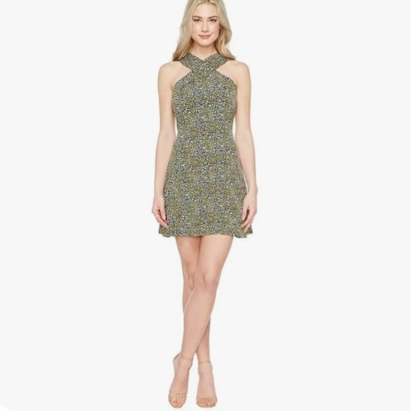 Michael Michael Kors Quinn Cross Neck Sleeveless Floral Print Dress S EUC - Picture 1 of 13